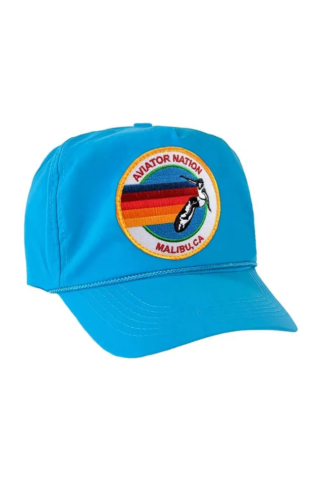 Signature Malibu Vintage Nylon Trucker Hat WomenMen Aviator Nation Trucker Hats