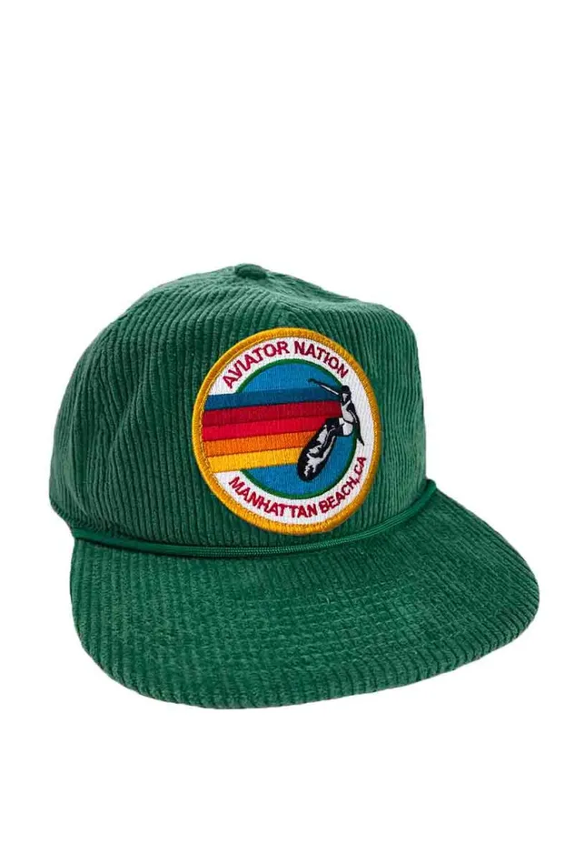 Signature Manhattan Beach Vintage Corduroy Trucker WomenMen Aviator Nation Trucker Hats