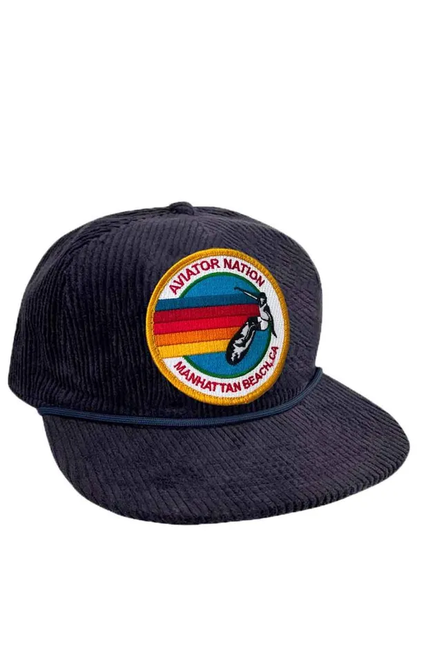 Signature Manhattan Beach Vintage Corduroy Trucker WomenMen Aviator Nation Trucker Hats