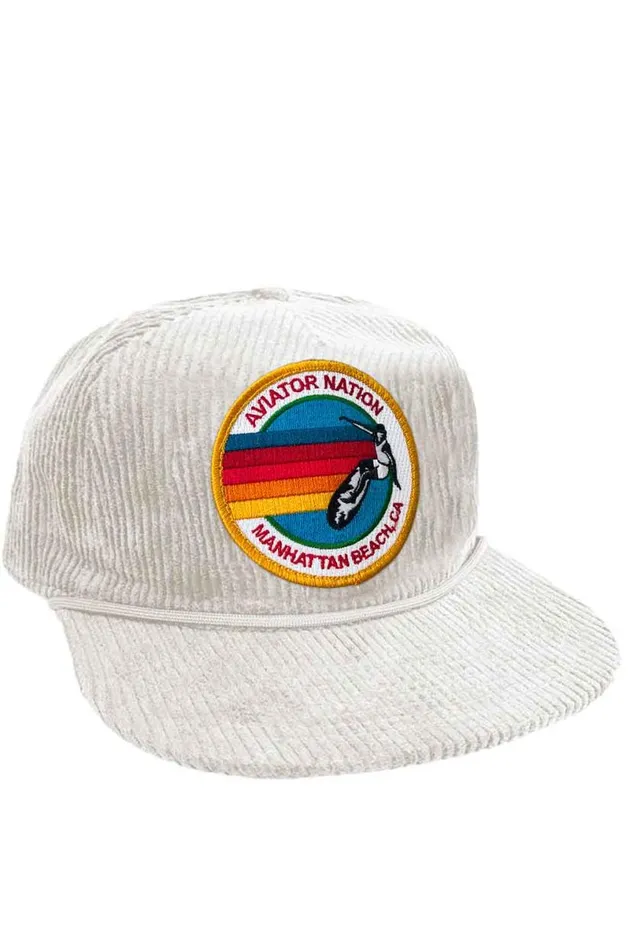 Signature Manhattan Beach Vintage Corduroy Trucker WomenMen Aviator Nation Trucker Hats