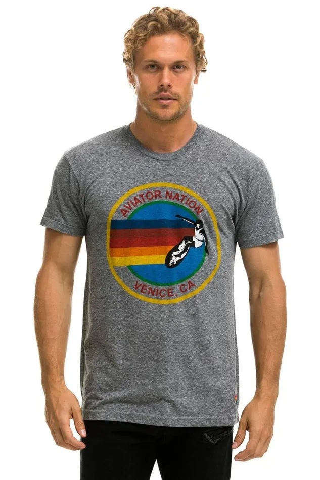 Signature Tee 8211 Heather Grey WomenMen Aviator Nation Tees