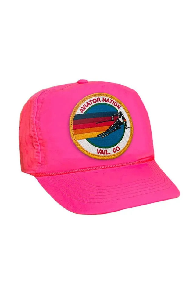Signature Vail Vintage Nylon Trucker Hat WomenMen Aviator Nation Trucker Hats