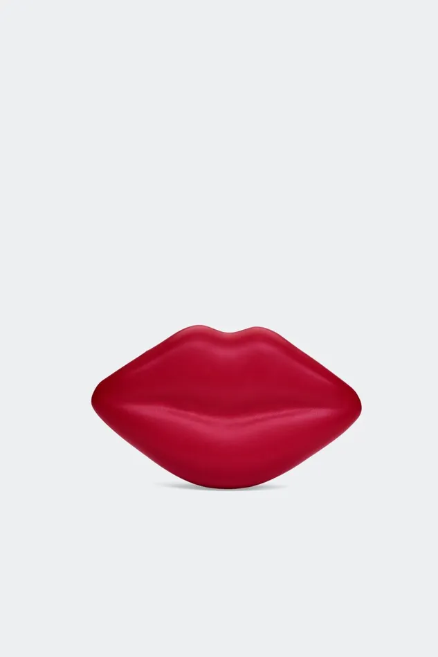 Simon Miller Bags Women Vegan Lip Clutch In Lucky Red Leather