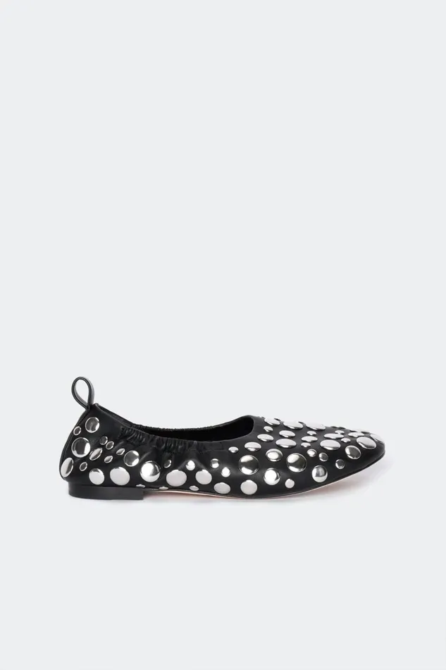 Simon Miller Flats Women Studded Riad Flats In BlackSilver