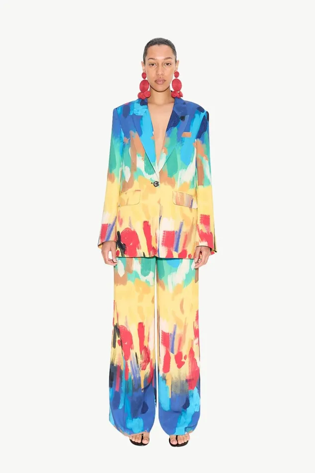 Simon Miller Outerwear Women Lennox Crepe Jacket In Palette Print Simon Miller Outerwear Women Lennox Crepe Jacket In Palette Print