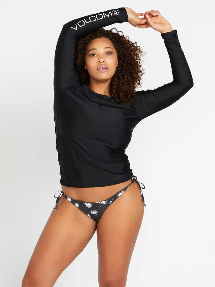 Simply Core Long Sleeve Rashguard 8211 Black Womens Volcom Rashguards