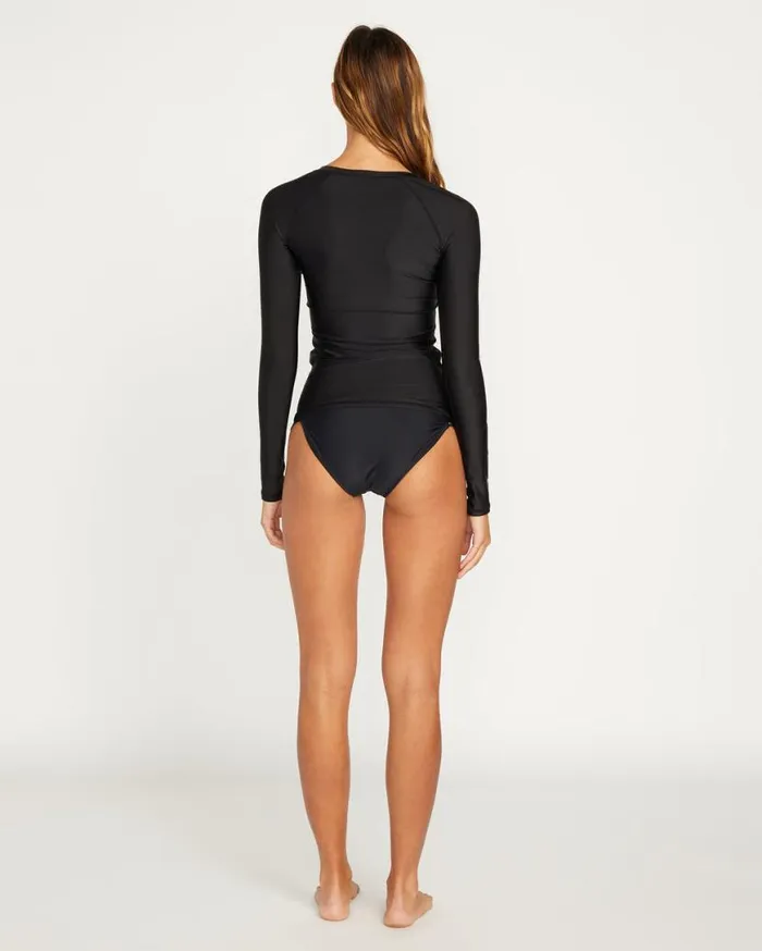 Simply Core Long Sleeve Rashguard 8211 Black Womens Volcom Rashguards