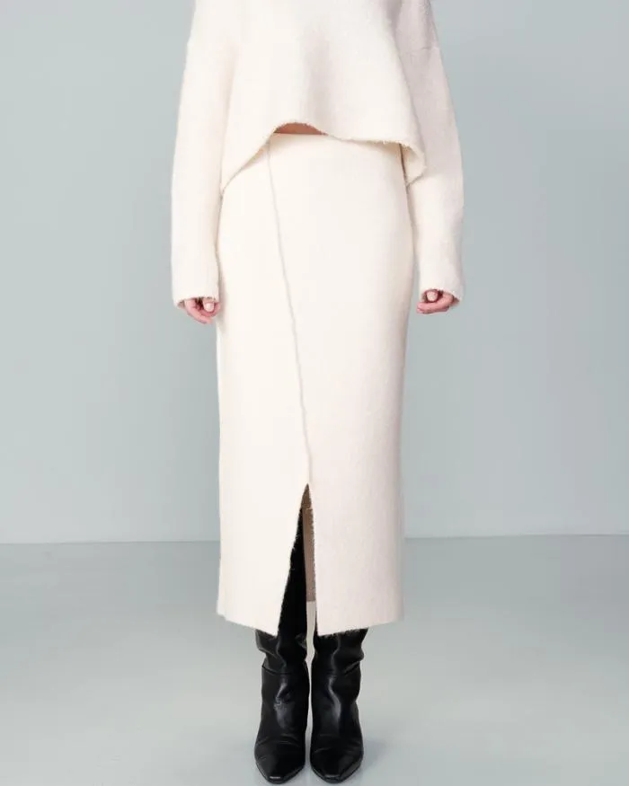 SKIRT ECRU NASTIA Shop Grace and Mila Midi Skirts