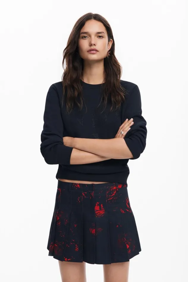 Skirts And Shorts Women Desigual Pleated Miniskirt By M Christian Lacroi Red
