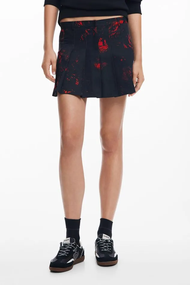 Skirts And Shorts Women Desigual Pleated Miniskirt By M Christian Lacroi Red