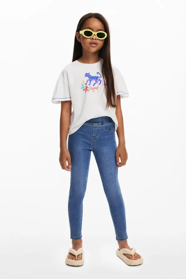 Skirts And Trousers Kids Desigual Leggings Blue