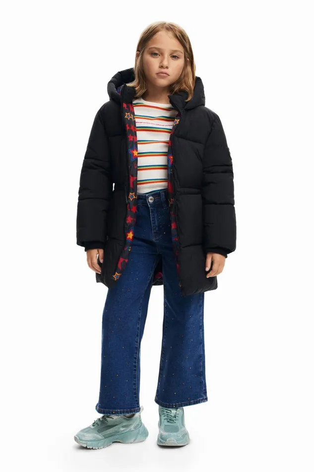 Skirts And Trousers Kids Desigual Long Jeans With Dots Blue
