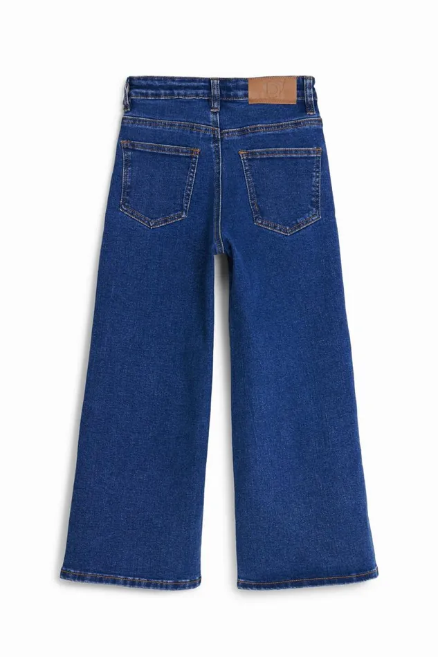 Skirts And Trousers Kids Desigual Long Jeans With Dots Blue