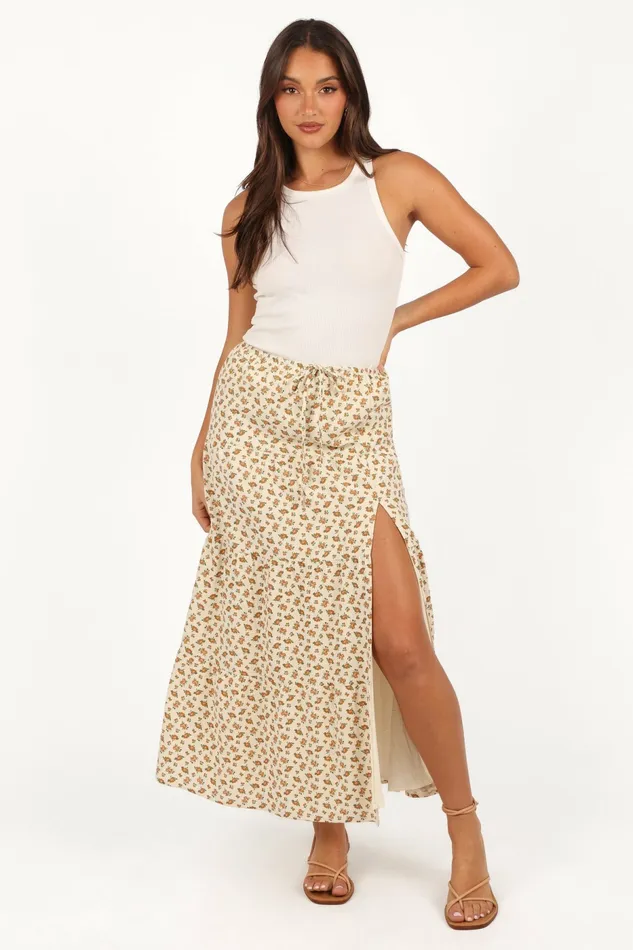Skirts Petal and Pup Women Bailey Tiered Maxi Skirt Yellow
