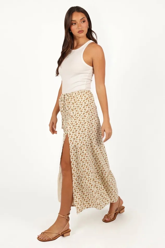 Skirts Petal and Pup Women Bailey Tiered Maxi Skirt Yellow