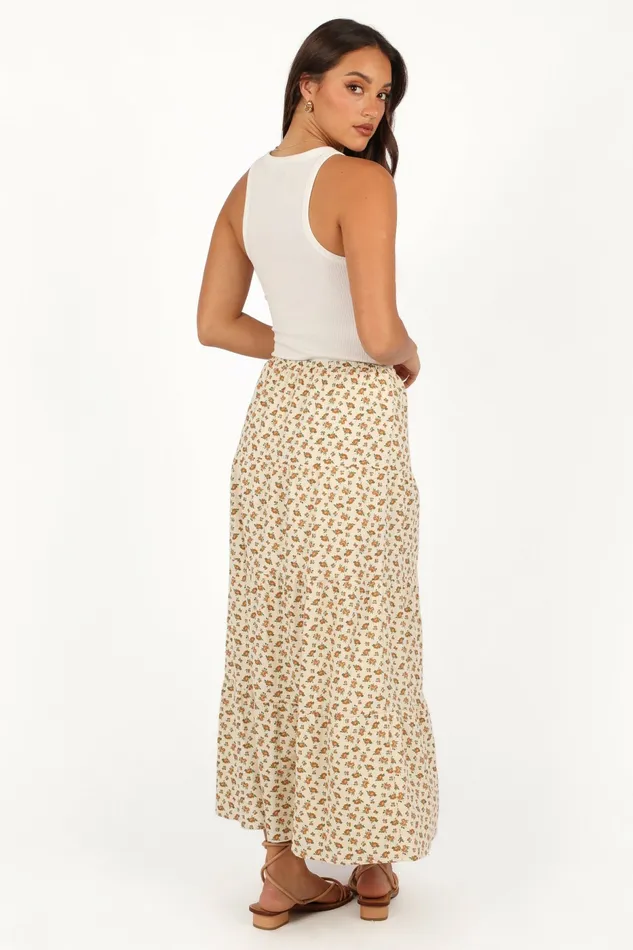 Skirts Petal and Pup Women Bailey Tiered Maxi Skirt Yellow
