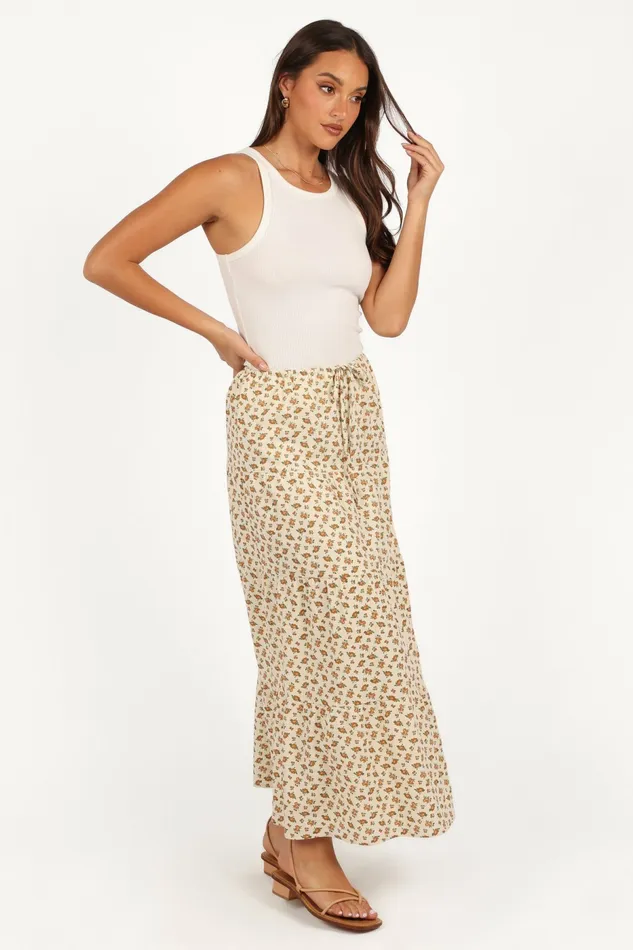 Skirts Petal and Pup Women Bailey Tiered Maxi Skirt Yellow