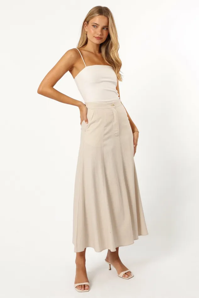 Skirts Petal and Pup Women Odetta Maxi Skirt Oatmeal