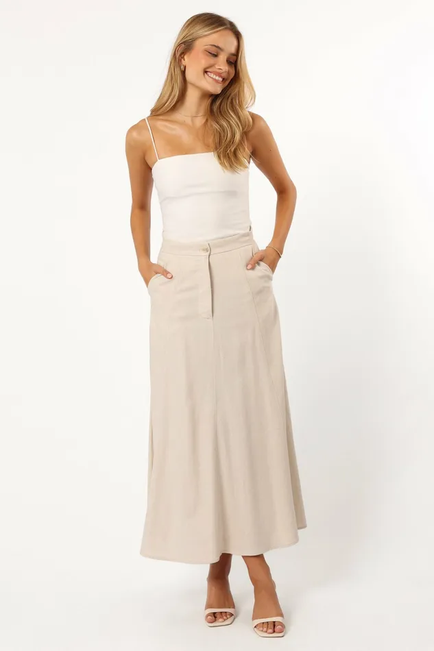 Skirts Petal and Pup Women Odetta Maxi Skirt Oatmeal
