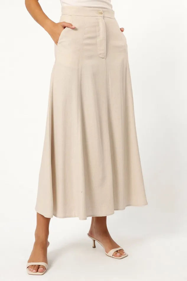 Skirts Petal and Pup Women Odetta Maxi Skirt Oatmeal