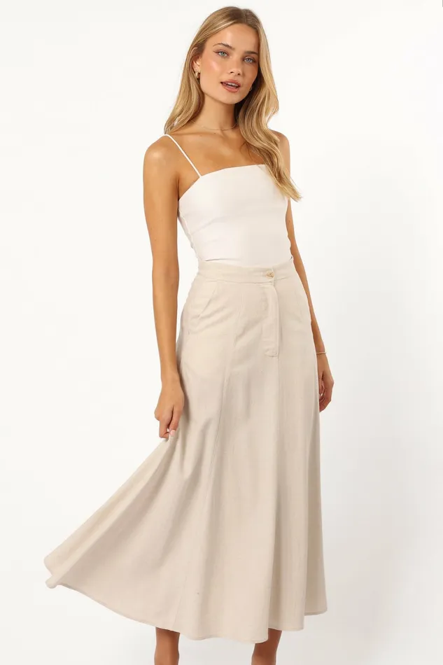 Skirts Petal and Pup Women Odetta Maxi Skirt Oatmeal