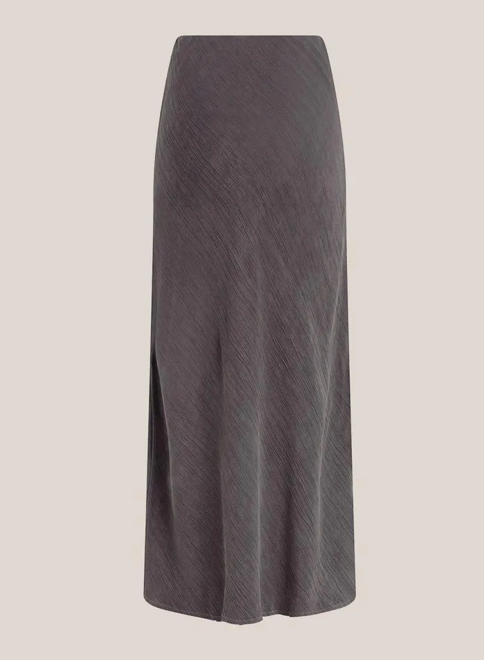 Skirts Women Bella Dahl Side Slit Bias Maxi Skirt 8211 Slate Charcoal