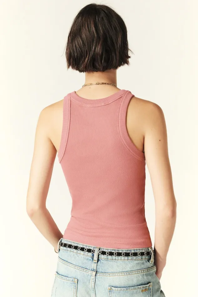 Sleeveless Top Cynda Pink Women Baandsh Tops and Shirts