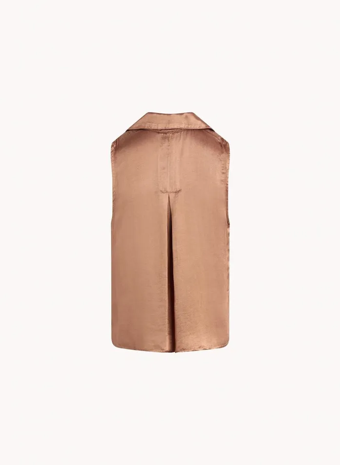 Sleeveless Women Bella Dahl Sleeveless Notch Collar Button Down 8211 Curacao Coconut Sleeveless Women Bella Dahl Sleeveless Notch Collar Button Down 8211 Curacao Coconut