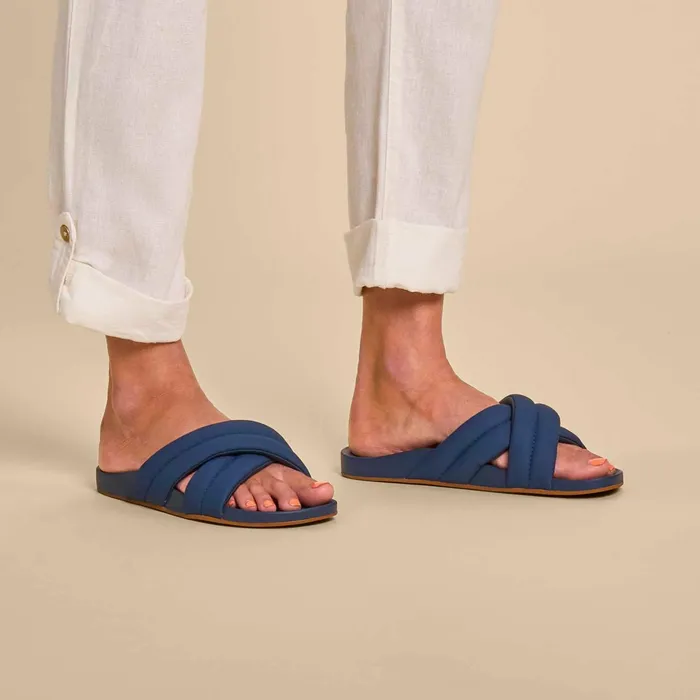 Slides Women Olukai Hila Beach Slide Sandals 8211 Moonlit Ocean