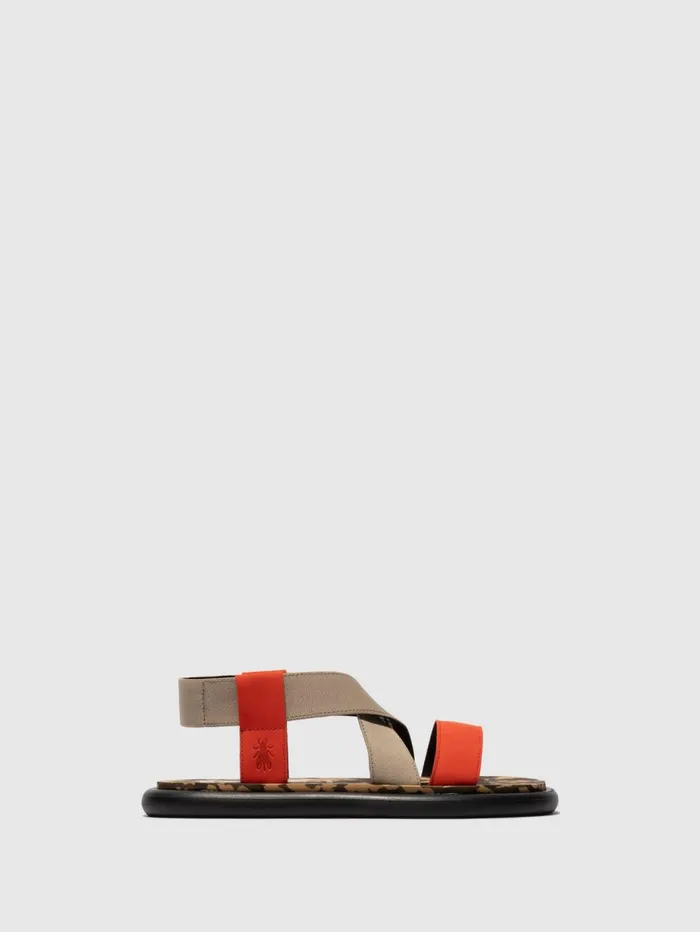 SlingBack Sandals OAKE067FLY SCARLETTAUPECAMU Women Fly London Sandals