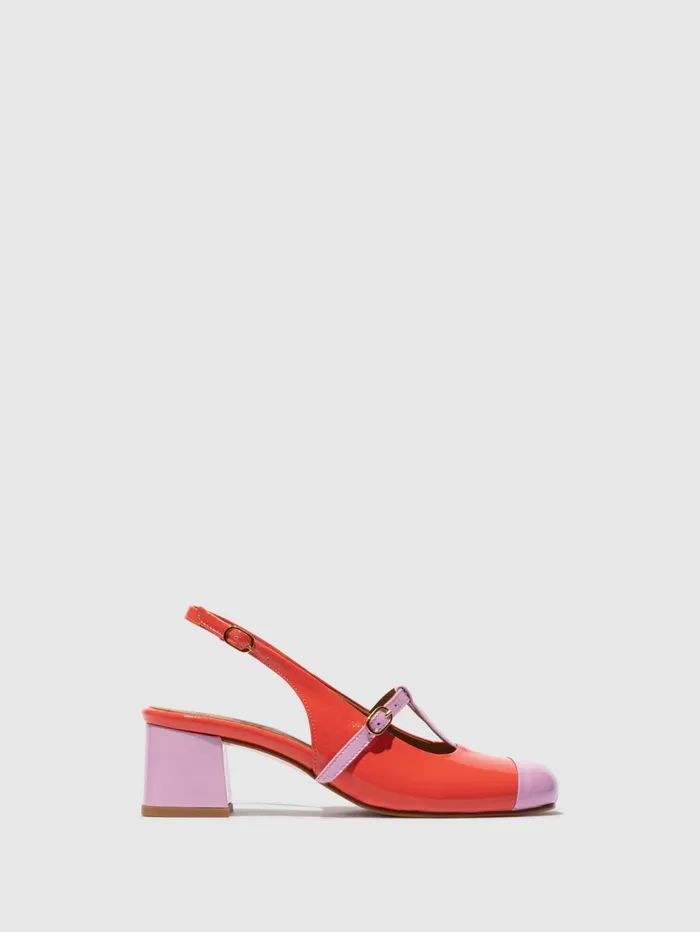 SlingBack Sandals SOLN083FLY PINKSCARLET Women Fly London Sandals