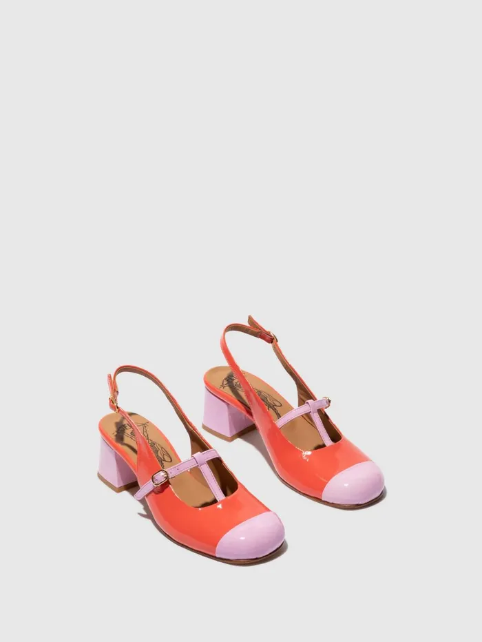 SlingBack Sandals SOLN083FLY PINKSCARLET Women Fly London Sandals