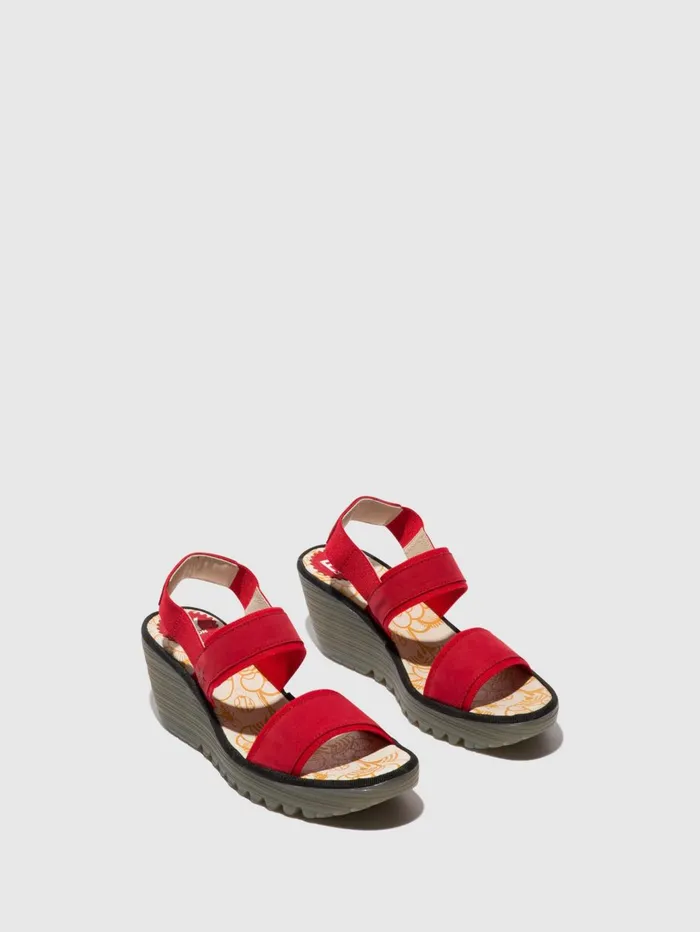 SlingBack Sandals YACO416FLY LIPSTICK RED Women Fly London Sandals