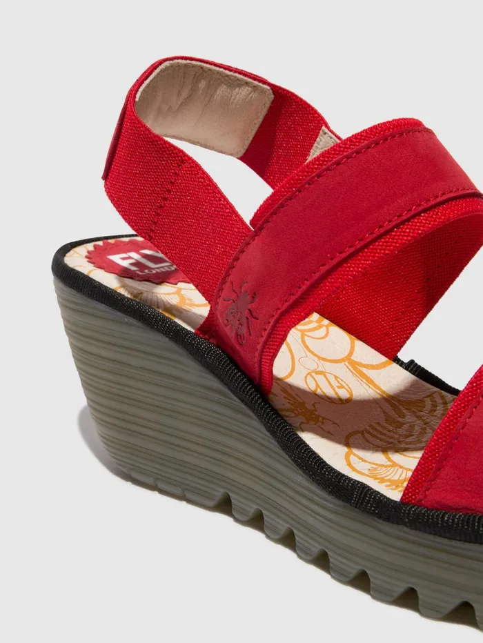 SlingBack Sandals YACO416FLY LIPSTICK RED Women Fly London Sandals