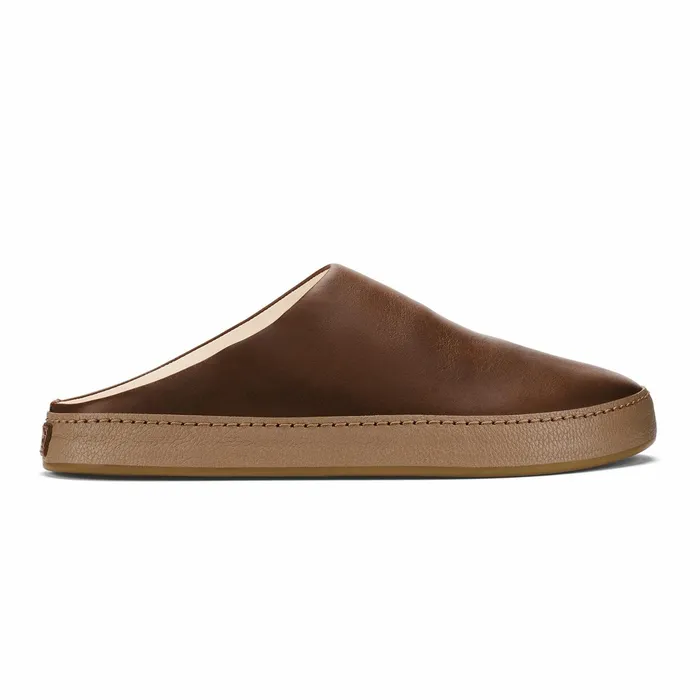 SlipOn Men Olukai Hmani Leather Mules 8211 Toffee Tan