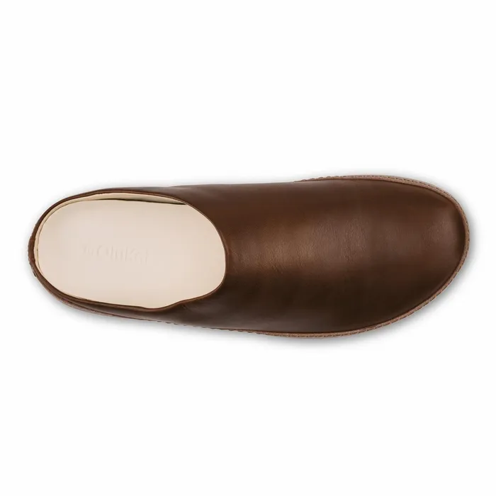SlipOn Men Olukai Hmani Leather Mules 8211 Toffee Tan