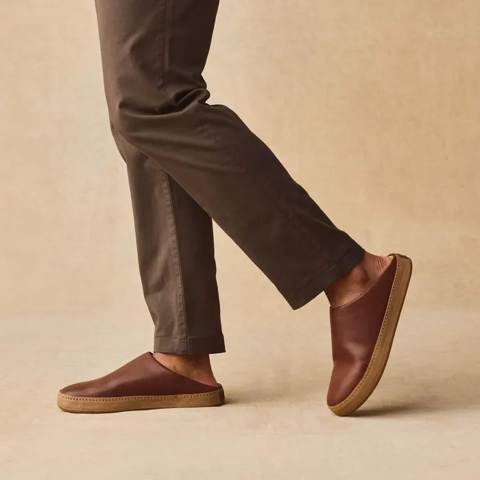 SlipOn Men Olukai Hmani Leather Mules 8211 Toffee Tan