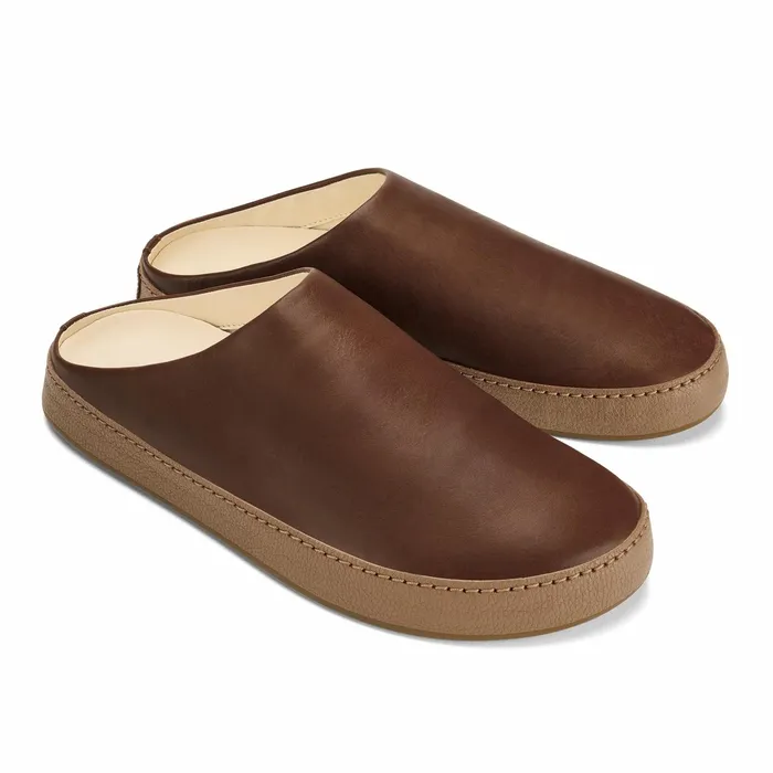SlipOn Men Olukai Hmani Leather Mules 8211 Toffee Tan