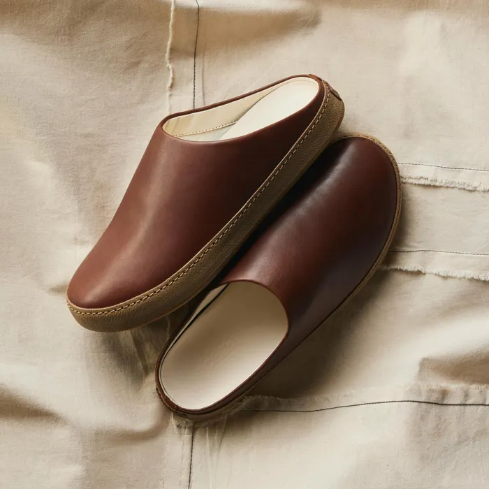 SlipOn Men Olukai Hmani Leather Mules 8211 Toffee Tan
