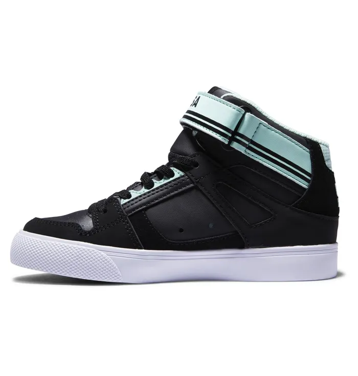 Sneakers Kids Girls Pure High Elastic Lace Shoes blackgreen DC Shoes