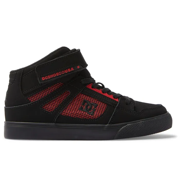 Sneakers Kids Pure High Elastic Waist Lace HighTop Shoes blackblackred DC Shoes