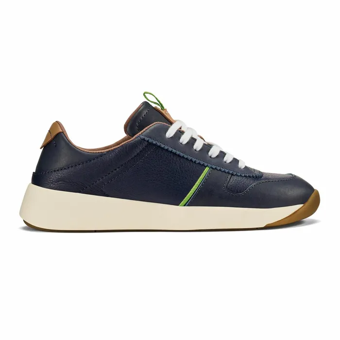 Sneakers Women Olukai Kaulele Leather Sneakers 8211 Trench Blue
