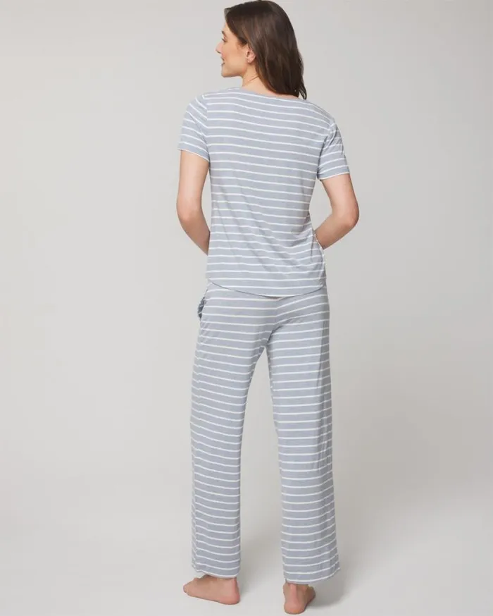 Soma Cool Nights ShortSleeve Top Pants Set Merry Dot Blackivory Women Matching Sets and Separates