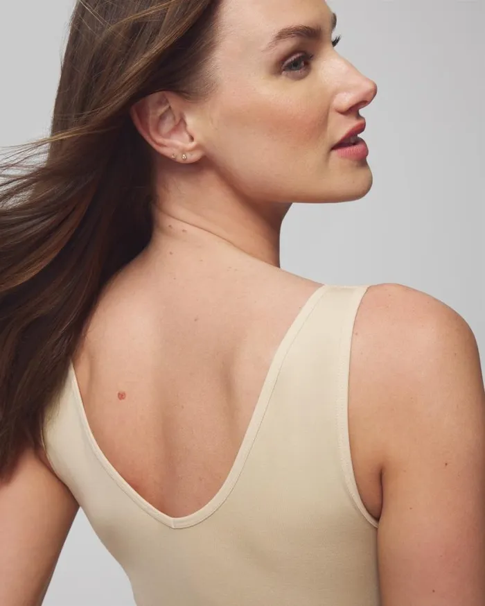 Soma Seamless Reversible 2Way Shaping Tank White Women Shapewear