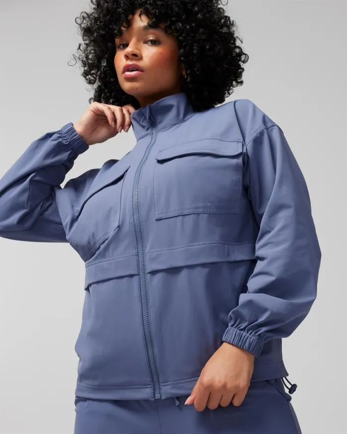 Soma Tech Knit ZipFront Jacket Black Women Sweaters and Jackets