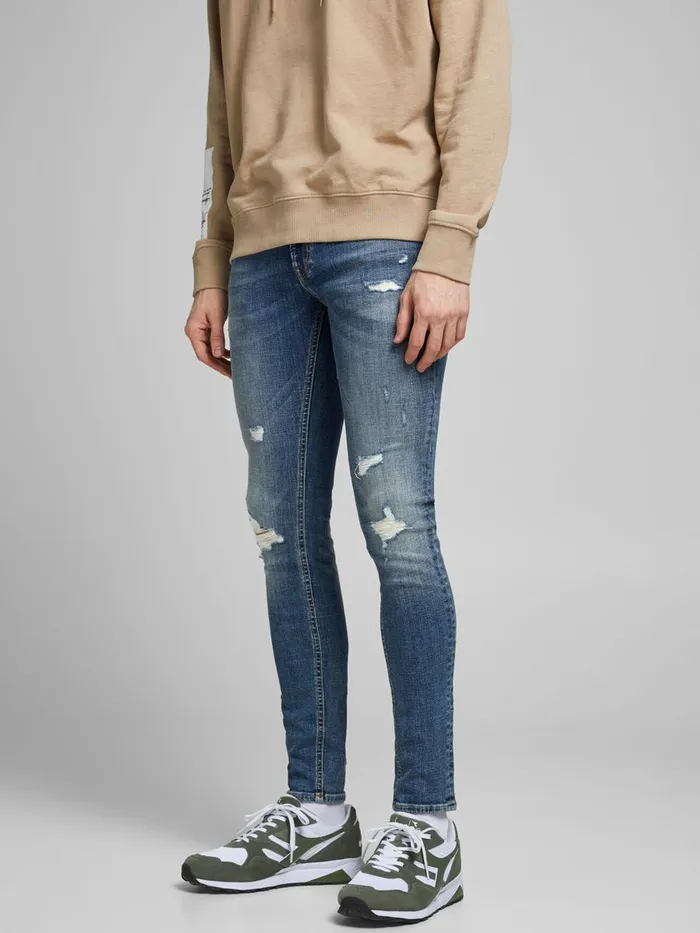 Spray On Jeans JACK and JONES Mens TOM ORIGINAL NA 101 SKINNY FIT JEANS Blue Blue Denim Spray On Jeans JACK and JONES Mens TOM ORIGINAL NA 101 SKINNY FIT JEANS Blue Blue Denim