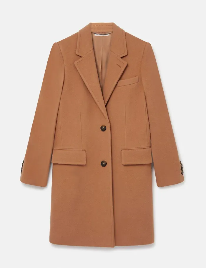 Stella McCartney Coats And Jackets Women Stella Iconics Structured SingleBreasted Coat Camel Stella McCartney Coats And Jackets Women Stella Iconics Structured SingleBreasted Coat Camel