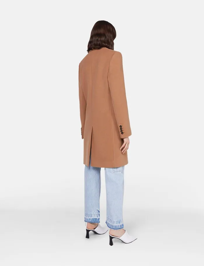 Stella McCartney Coats And Jackets Women Stella Iconics Structured SingleBreasted Coat Camel Stella McCartney Coats And Jackets Women Stella Iconics Structured SingleBreasted Coat Camel