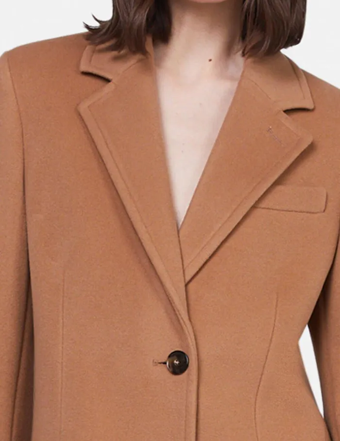 Stella McCartney Coats And Jackets Women Stella Iconics Structured SingleBreasted Coat Camel Stella McCartney Coats And Jackets Women Stella Iconics Structured SingleBreasted Coat Camel