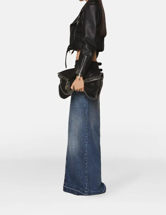 Stella McCartney Denim Women TuxedoInspired Denim MidiSkirt Vintage Wash Denim Stella McCartney Denim Women TuxedoInspired Denim MidiSkirt Vintage Wash Denim